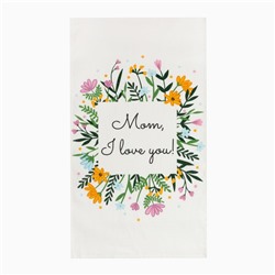 Полотенце Доляна Mom I love you, 35×60 см, 100% хлопок, вафля 160 г/м²