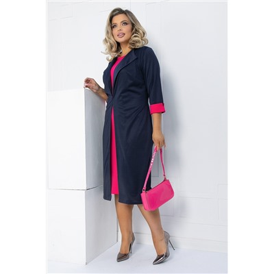 Платье На шпильке (темно-синее) П12676-4