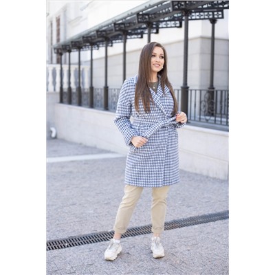 Пальто женское демисезонное 25990 (grey blue)