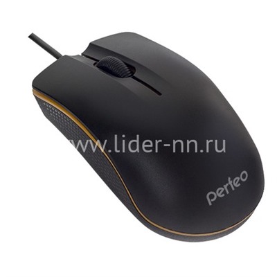 Мышь проводная PERFEO LINE USB (черная)