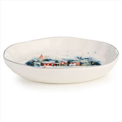 ТАРЕЛКА ЗАКУСОЧНАЯ AGNESS "С НОВЫМ ГОДОМ!" 17*3 СМ