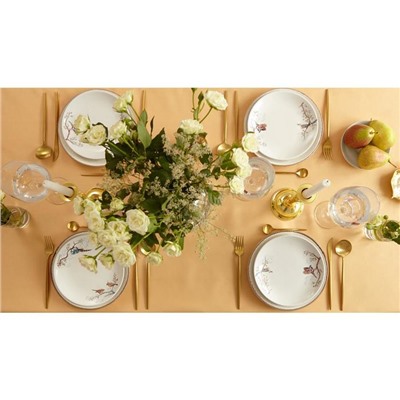 Скатерть Этель Cozy 150*220 +/-3см, цв.бежевый, пл. 192 г/м2, хл с ВГМО