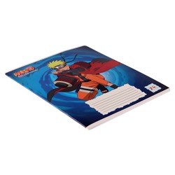 Тетрадь 24 листов в линейку на скрепке Naruto, обложка мелованный картон, МИКС