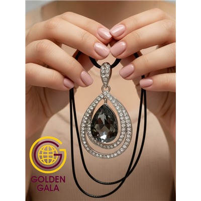 Кулон на кожаном шнурке "Женская грация" Арт КШ2130/09