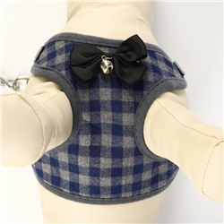 Комплект амуниции с мягкой шлейкой, М, поводок 120×1 см, ОШ 28-48 см, ОГ 32-52 см, серый