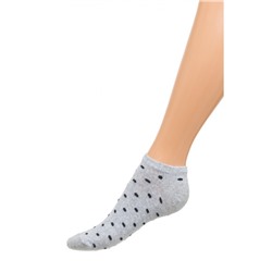 Носки женские В-100 горошек св.серый
