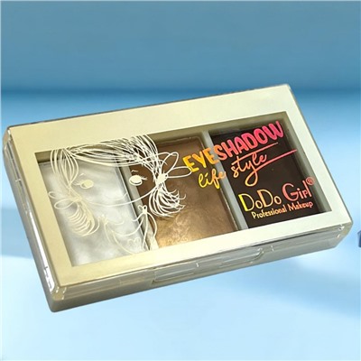 Тени для век DoDoGirl 3 цвета Арт 3270 Комплект 4 шт разных цветов