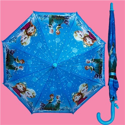 Зонт-трость для девочки с мультгероями полуавтомат Арт 1001/5