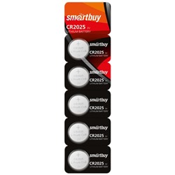 Батарейка SmartBuy CR2025 литиевая, BC5