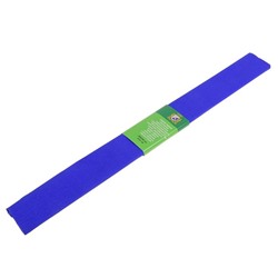 Бумага крепированная 50 х 200 см, в рулоне, 32 г/м2, синяя интенсив