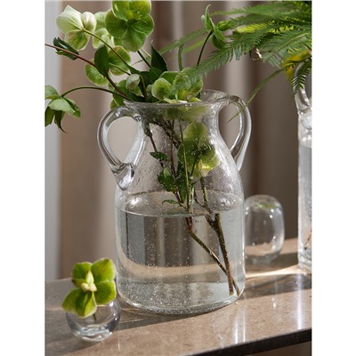 Ваза для цветов Flowi, 25 см, прозрачная