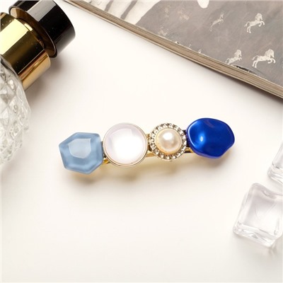 Заколка - автомат для волос «Гроссо», бусинка, 1.7×7 см