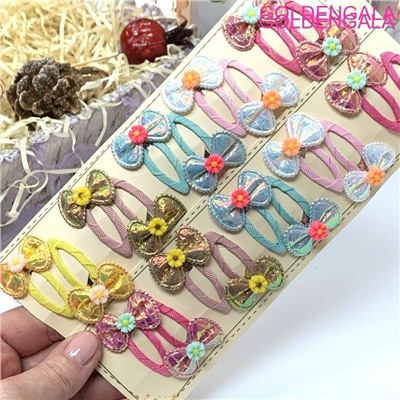 Зажим тик-так детский размер 4 см 20 шт тип 2