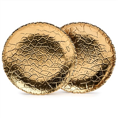 НАБОР ТАРЕЛОК ЗАКУСОЧНЫХ LEFARD "CHARM" 2 ШТ. 19*2,5 СМ (ЗОЛОТО)