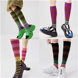 Retro fashionable sports socks for men and women, gradient, internet celebrity