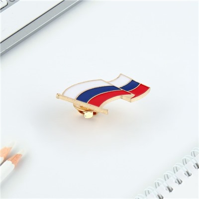 Значок «Флаг Россия», 3×2.2 см