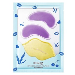 BIOAQUA Патчи для губ + патчи под глаза (экстракт камелии и авокадо +экстракт периллы)