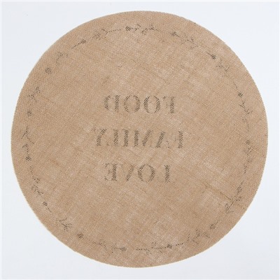 Салфетка Этель "Food.Family.Love" d38, джут