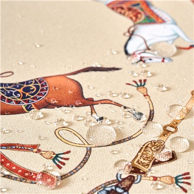 СКАТЕРТЬ ОВАЛЬНАЯ "PASSAGE"140Х300СМ ,БЕЖЕВЫЙ, 100% ХЛОПОК,ТВИЛ, ПРОПИТКА