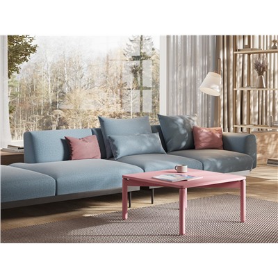 Столик кофейный Saga, 60х60 см, розовый