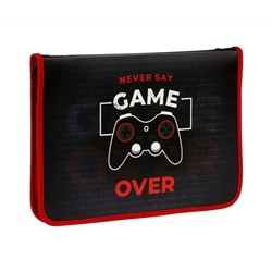 Папка для труда 1 отделение, А4, ArtSpace "Gamer", 325*230*25мм, пластик, молния вокруг, откид. планка