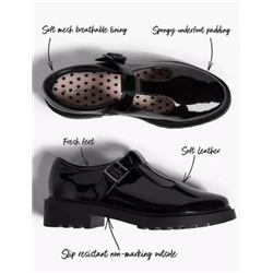 Kids’ Leather T-Bar School Shoes (13 Small - 7 Large)
