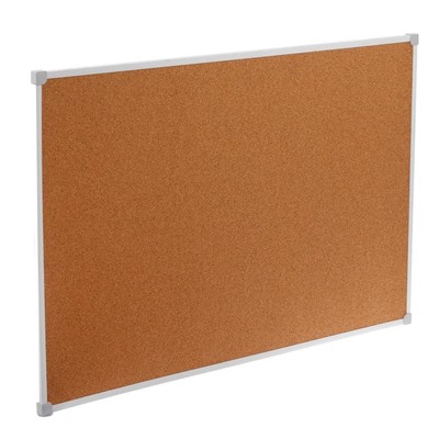 Доска пробковая 60×90 см, Calligrata, в ПВХ рамке белого цвета