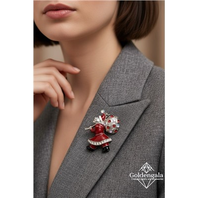 Брошь новогодняя "дед мороз" БР4 модель БРО/20
