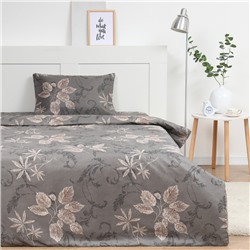 Постельное бельё 1,5сп Экономь и Я Leaf fall, 143х215см, 145х214см, 50х70см-1шт, микрофибра, 60г/м2