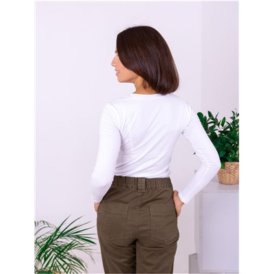 Лонгслив "Девушка" (белый)