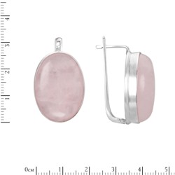 Серьги 'Дюна' с розовым кварцем ИАСК31118Х25РК0N6
