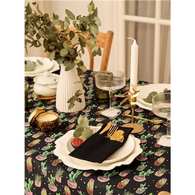 Набор конвертов для приборов Home collection black-2 шт., 22×10 см, 45% лён, 55% хлопок