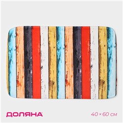 Коврик для ванной и туалета Доляна «Цветное дерево», 40×60 см