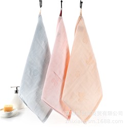 New product Three-layer jacquard gauze square towel Rouran absorbent kitchen towel Manufacturer gift wholesale