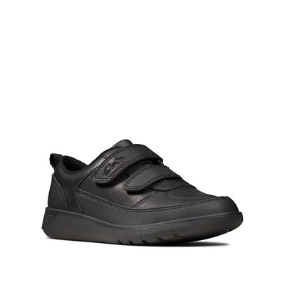 Kids' Leather Riptape School Shoes (Kid size 10-2.5)