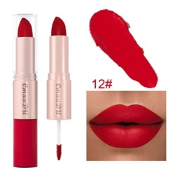 Помада-блеск 2 в 1 Lip Glosses CmaaDu 12