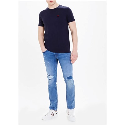 Slim Fit Peached Cotton T-Shirt