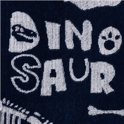 Полотенце махровое Этель Dinosaur, 70×130 см, 100% хлопок, 420 г/м², сине-белое