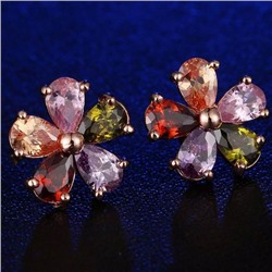 1G0009 Серьги с позолотой, 12х12х16мм