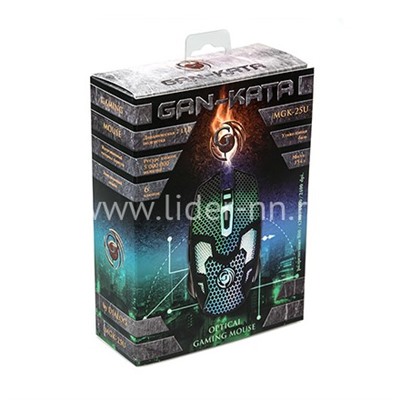 Мышь проводная DIALOG игровая Gan-Kata MGK-25U 6 кнопок, 7-ми цветная подсветка (черная)