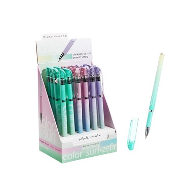 Ручка шариковая BrunoVisconti ColorSurf.Zefir, 0.5мм, стерж/син МИКС