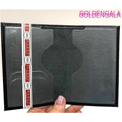 Обложка для паспорта из кожи черная