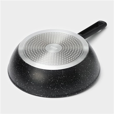 Сковорода Доляна «Первый дом», d=28 см, h=8 см, кованый алюминий, индукция, чёрная