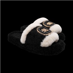 Тапочки меховые ZH003-1 черные