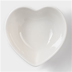 Соусник Magistro «Сердце Бланш», 80 мл, фарфор, белый