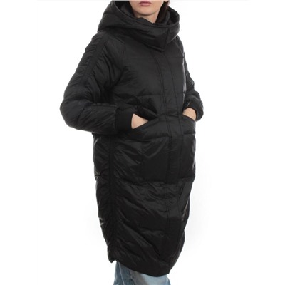 3064 BLACK Пуховик зимний женский (80% пух, 20% перо)