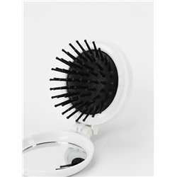 Расчёска массажная «Котики», складная, с зеркалом, d=6.5 см, МИКС