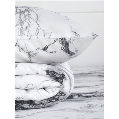 КПБ LoveLife евро White marble 200*217см, 215*240см,50*70см-2 шт, микрофибра,100% п/э