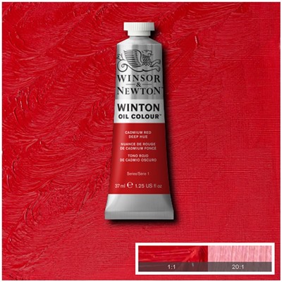 Краска масляная художественная Winsor&Newton "Winton", 37мл, туба, насыщенно-красный кадмий