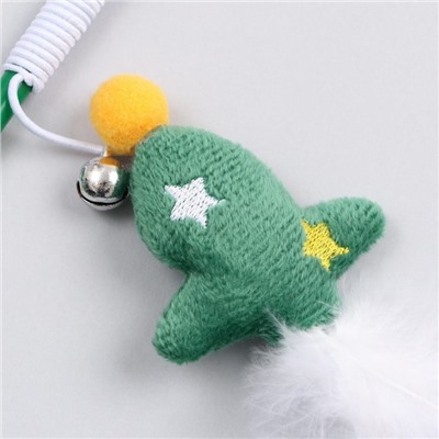 Дразнилка-удочка для кошек с бубенчиком «Ракета», 40 см